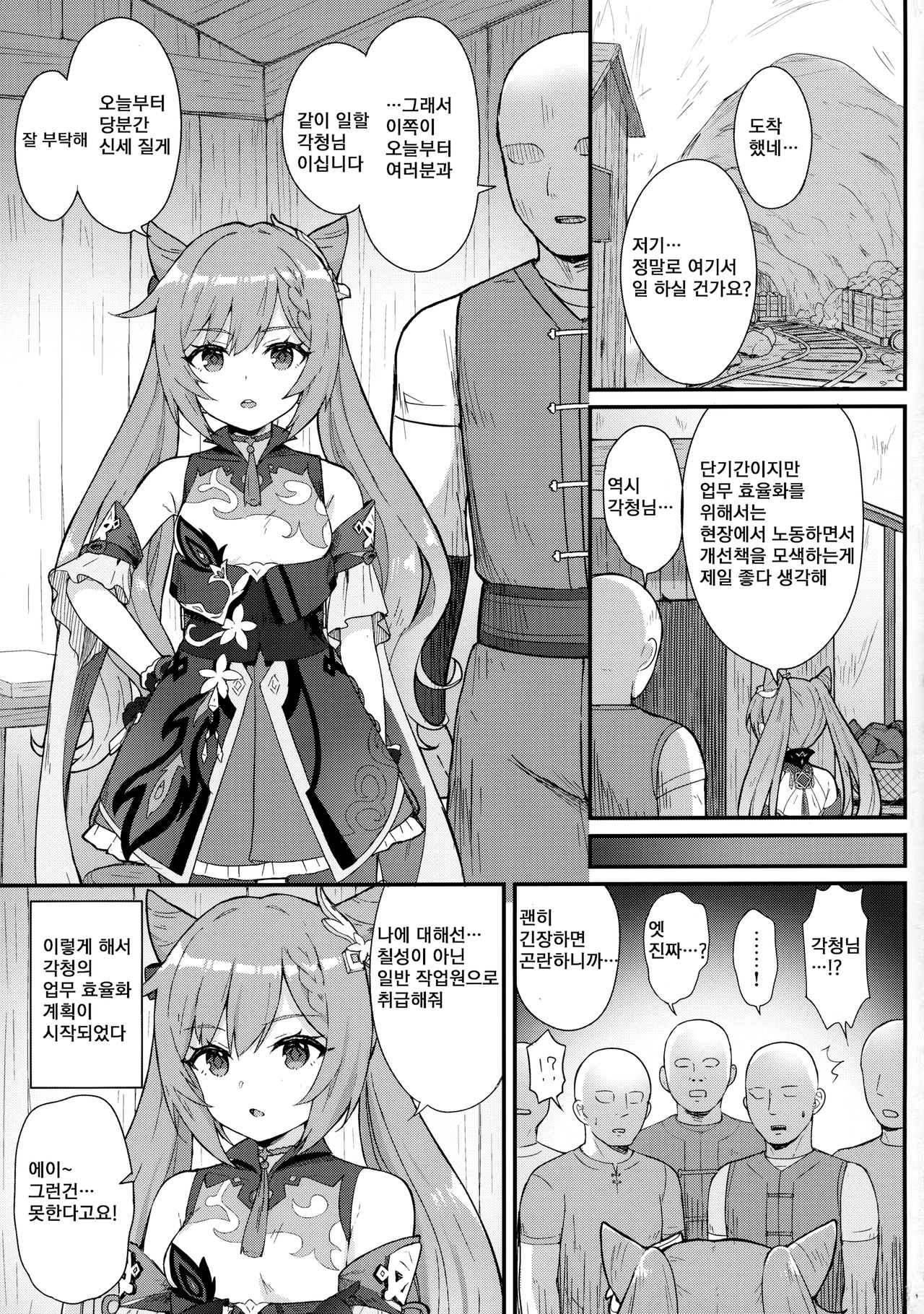 Keqing-chan ga Buka o Shigoki Makuru Hon | 각청이 부하들을 마구 성처리 해주는 책 page 2 full