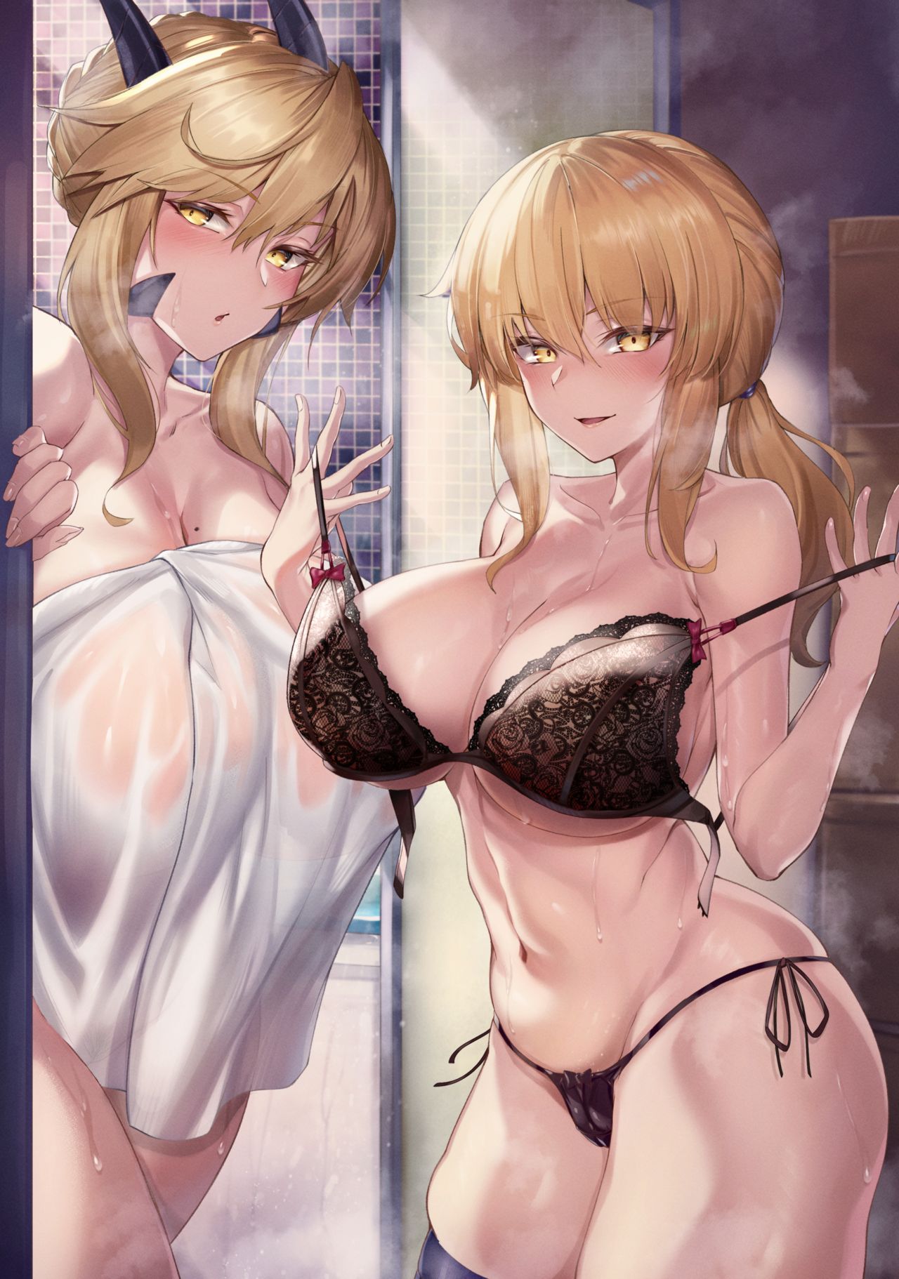 HirasawaZen Artworks 脱衣所でムチムチボディのアルトリア達に誘われる page 5 full