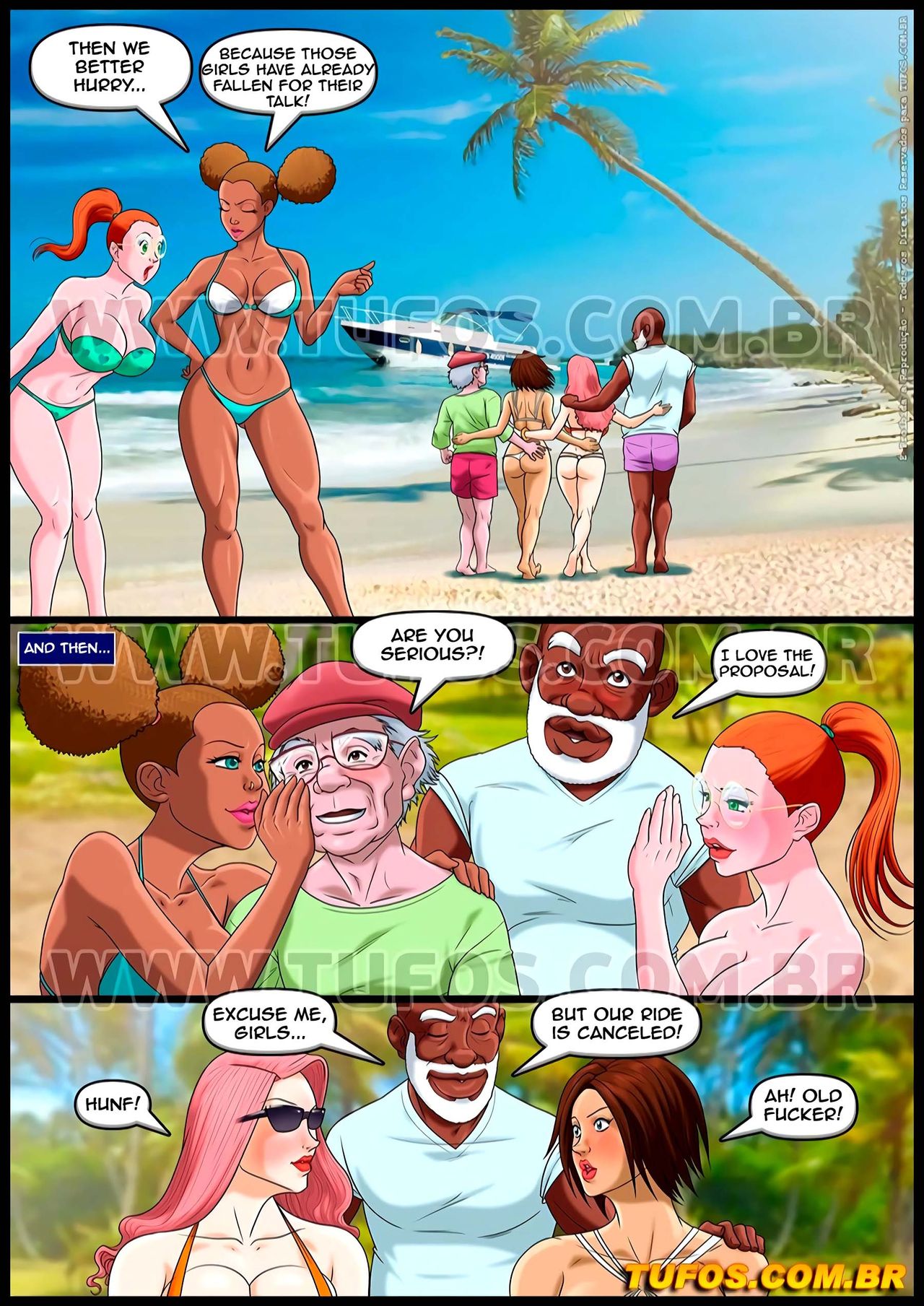 Old Geezers Of The Park  - 9 - Granddaughters on the yacht - english page 4 full