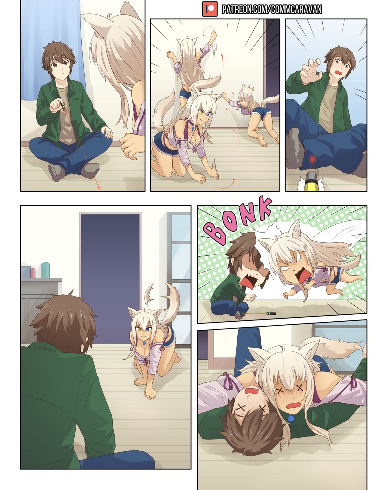 Nekopara Body Swap Comic page 1 full