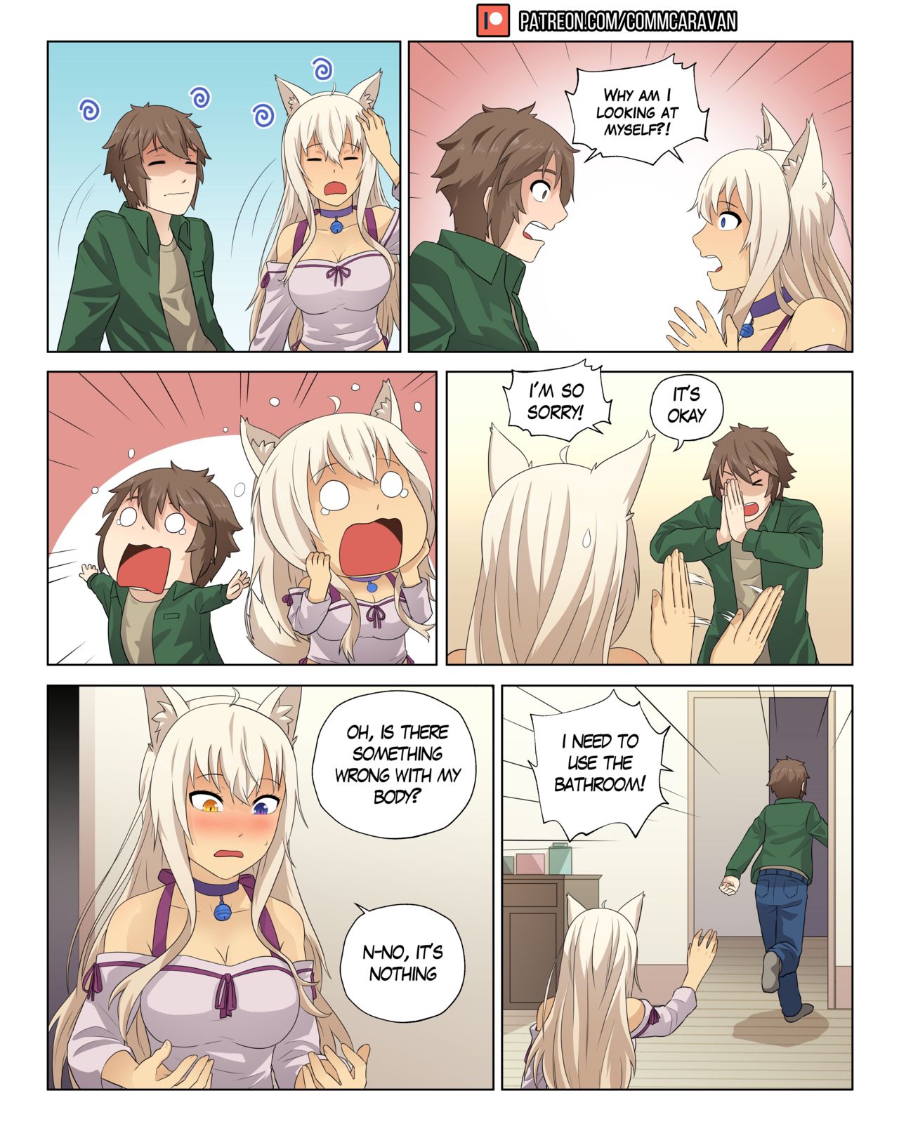 Nekopara Body Swap Comic page 2 full