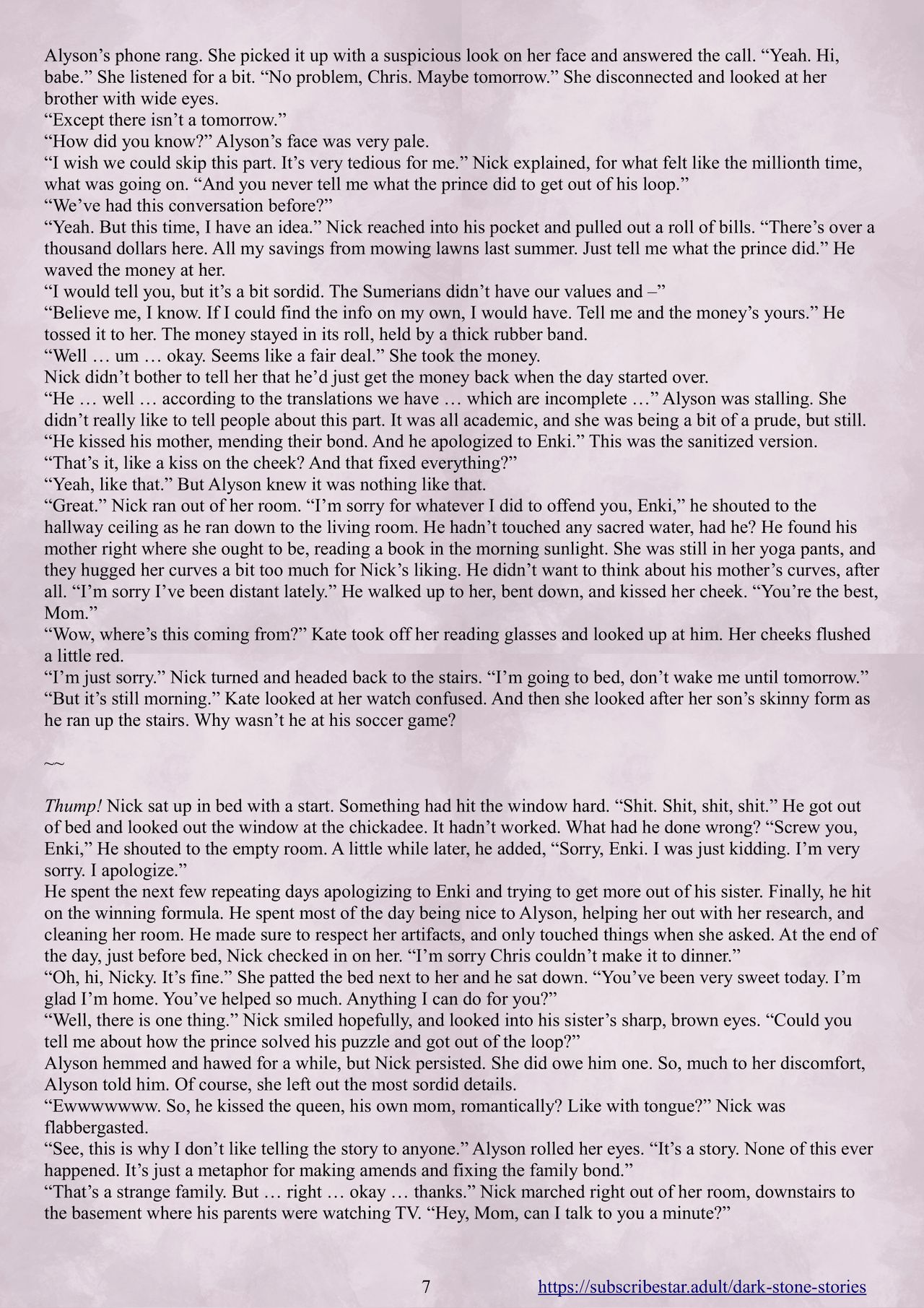 Enki's Puzzle Chapter 1: Dark Stone Stories page 8 full