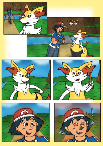Ash Fennekin TF TG AR Comic cover