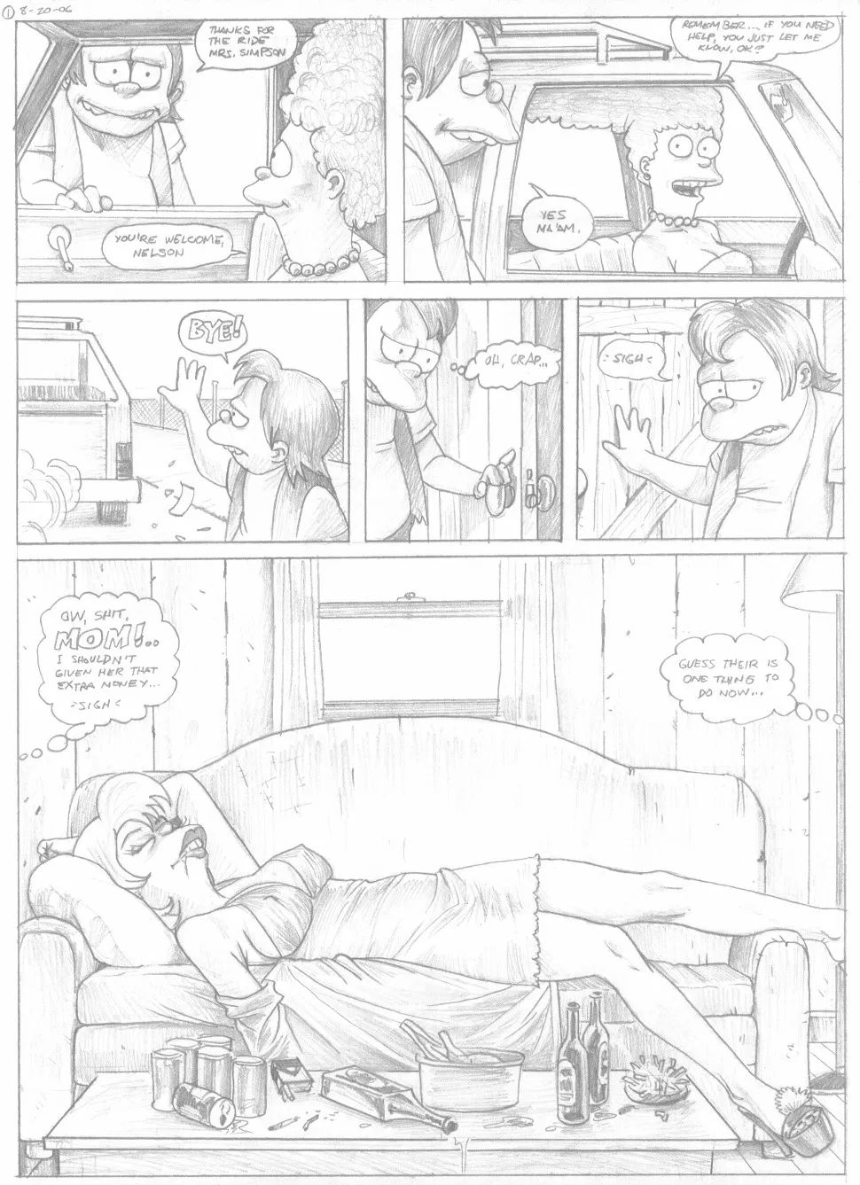 A Day In The Life Of Nelson Muntz   Story Art by PB page 2 full