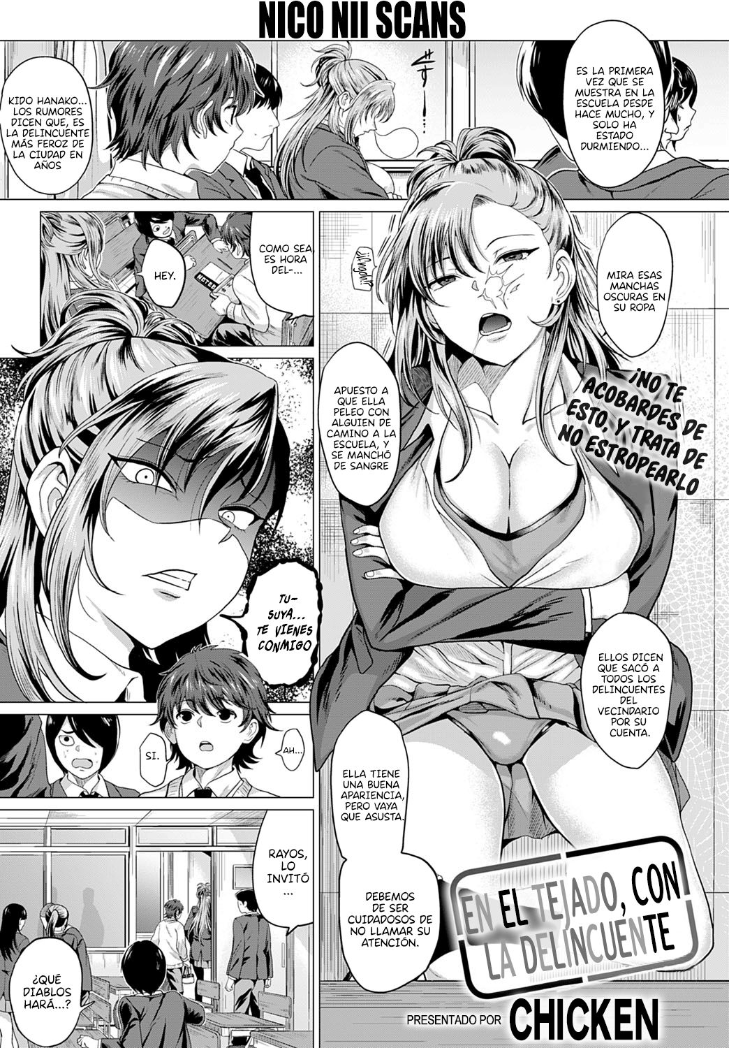 Boku to Furyou to Okujou de | En la tejado, con la delincuente page 1 full