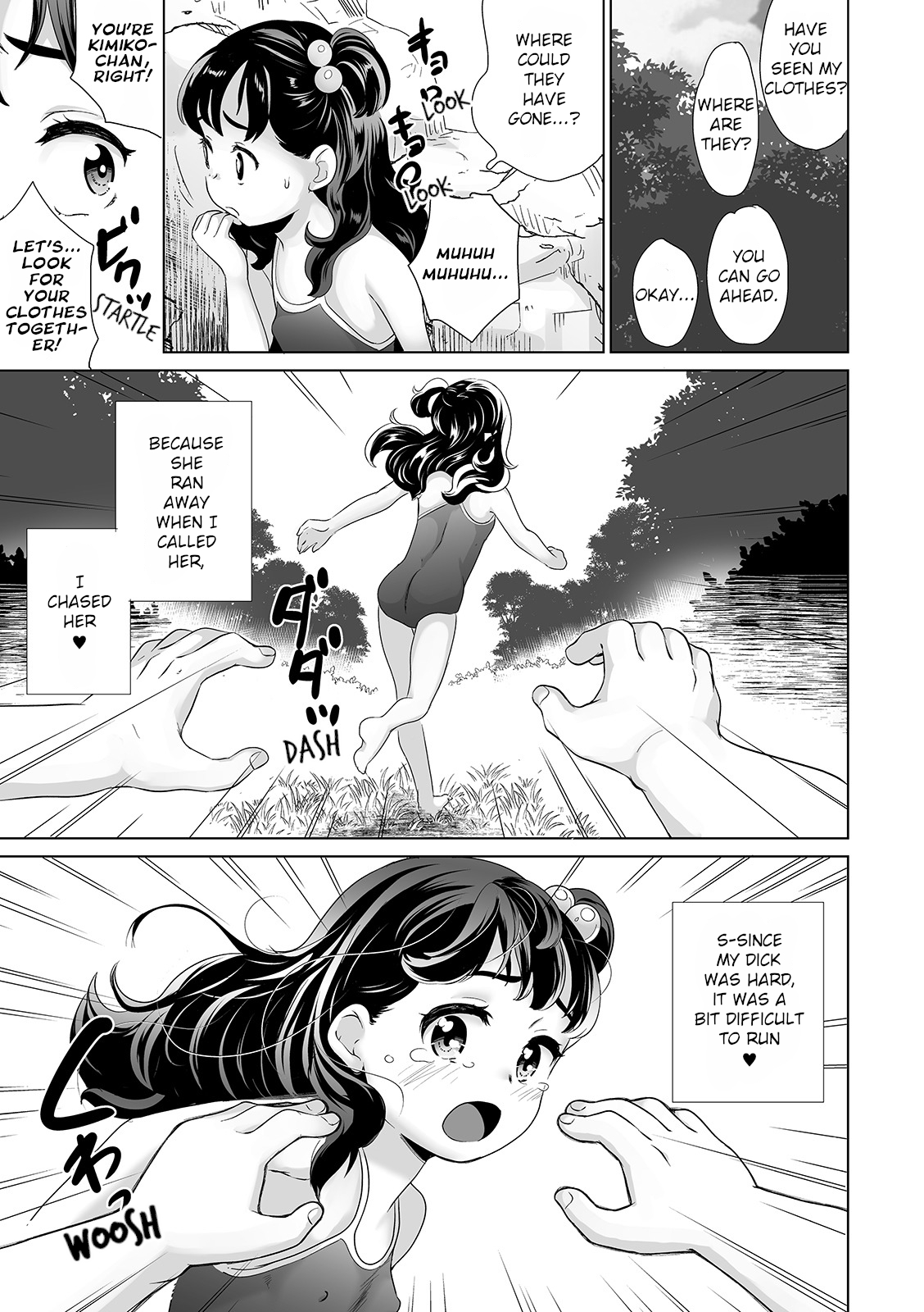 Fushinsha Koudou - Shuryou Kaikin!! Kawabe no Shoujo-tachi | A Suspicious Person's Actions -The Hunt Is On!! For The Girls On The Riverside- page 7 full