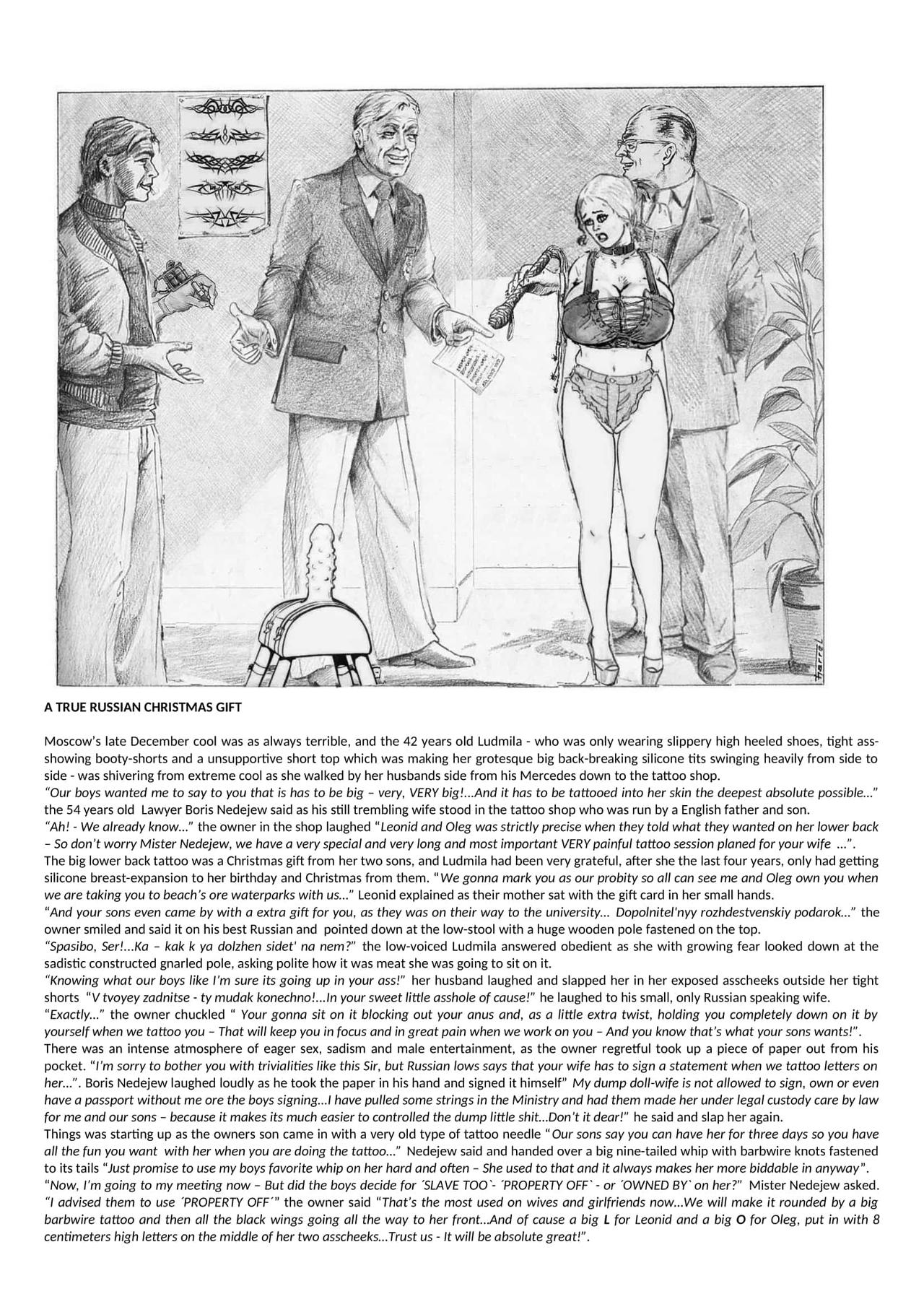 Joseph Farrel Re-drawings with text "Housewives in despair 2" page 6 full