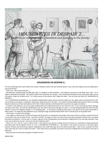 Joseph Farrel Re-drawings with text "Housewives in despair 2" cover