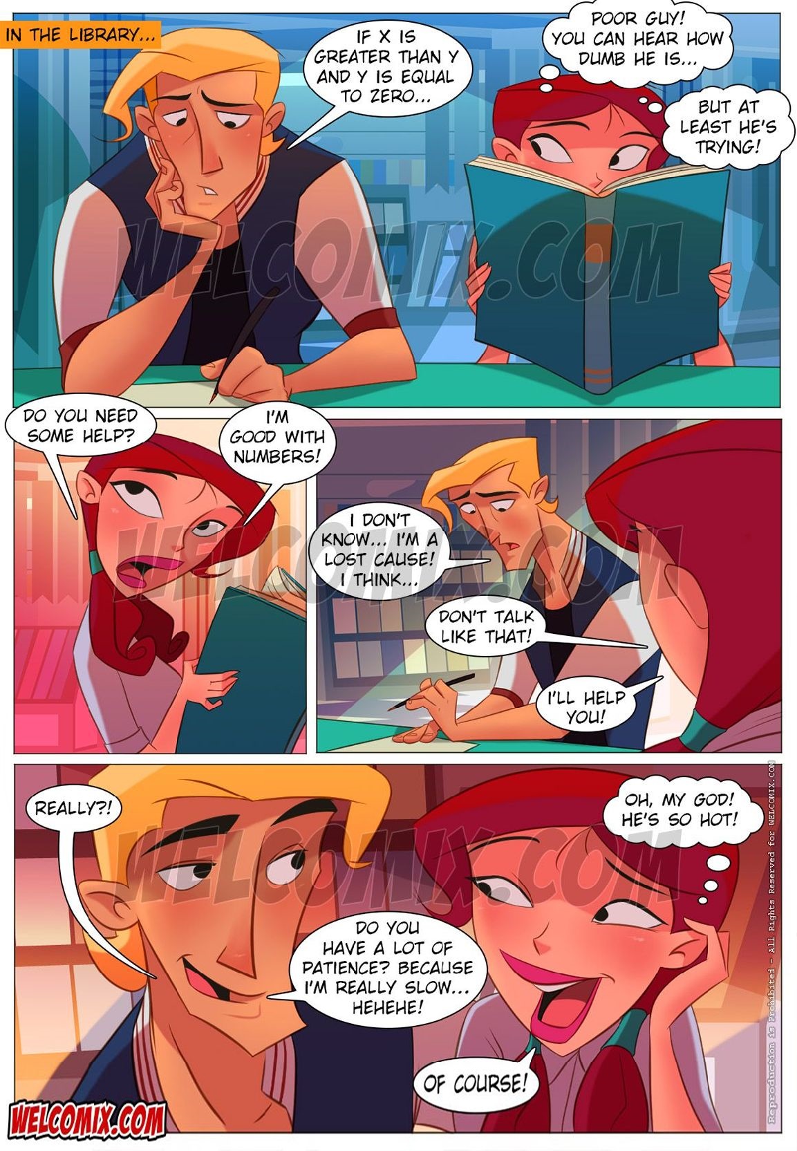 College Perverts  - 4 - Lust in the library - english page 3 full