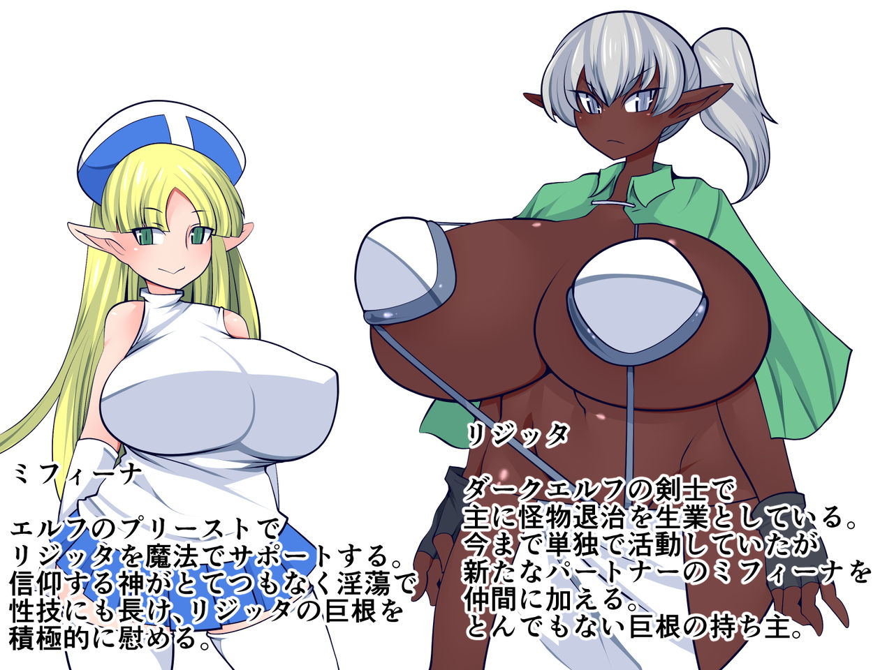 Futanari Dark Elf no Midara na Seijijou no Kiroku page 2 full