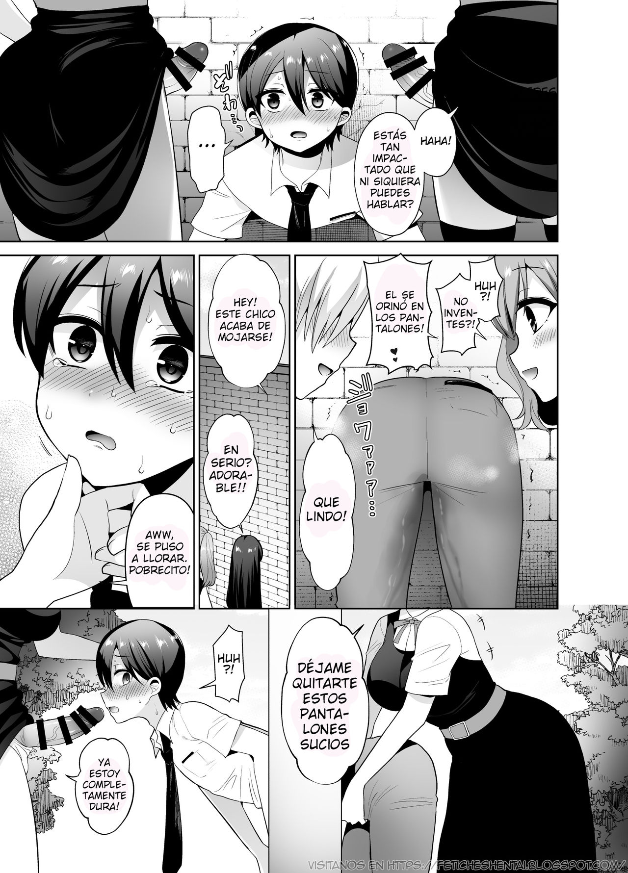 Joshikou ni Shinnyuu Shiyou to Shitara Kabe ni Hamatte Futanari Jogakusei no Nikubenki ni Saretandaga page 7 full
