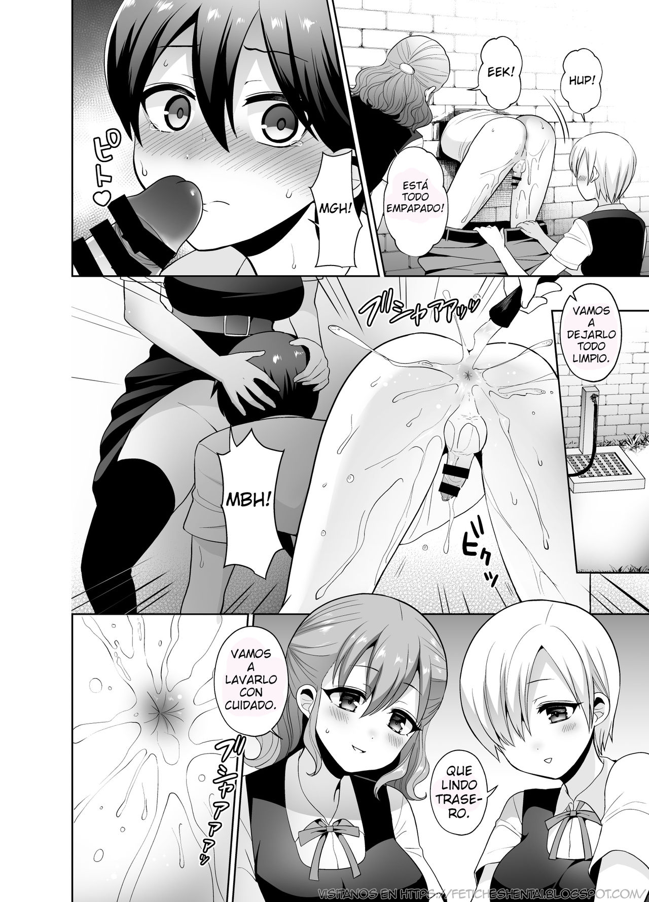 Joshikou ni Shinnyuu Shiyou to Shitara Kabe ni Hamatte Futanari Jogakusei no Nikubenki ni Saretandaga page 8 full