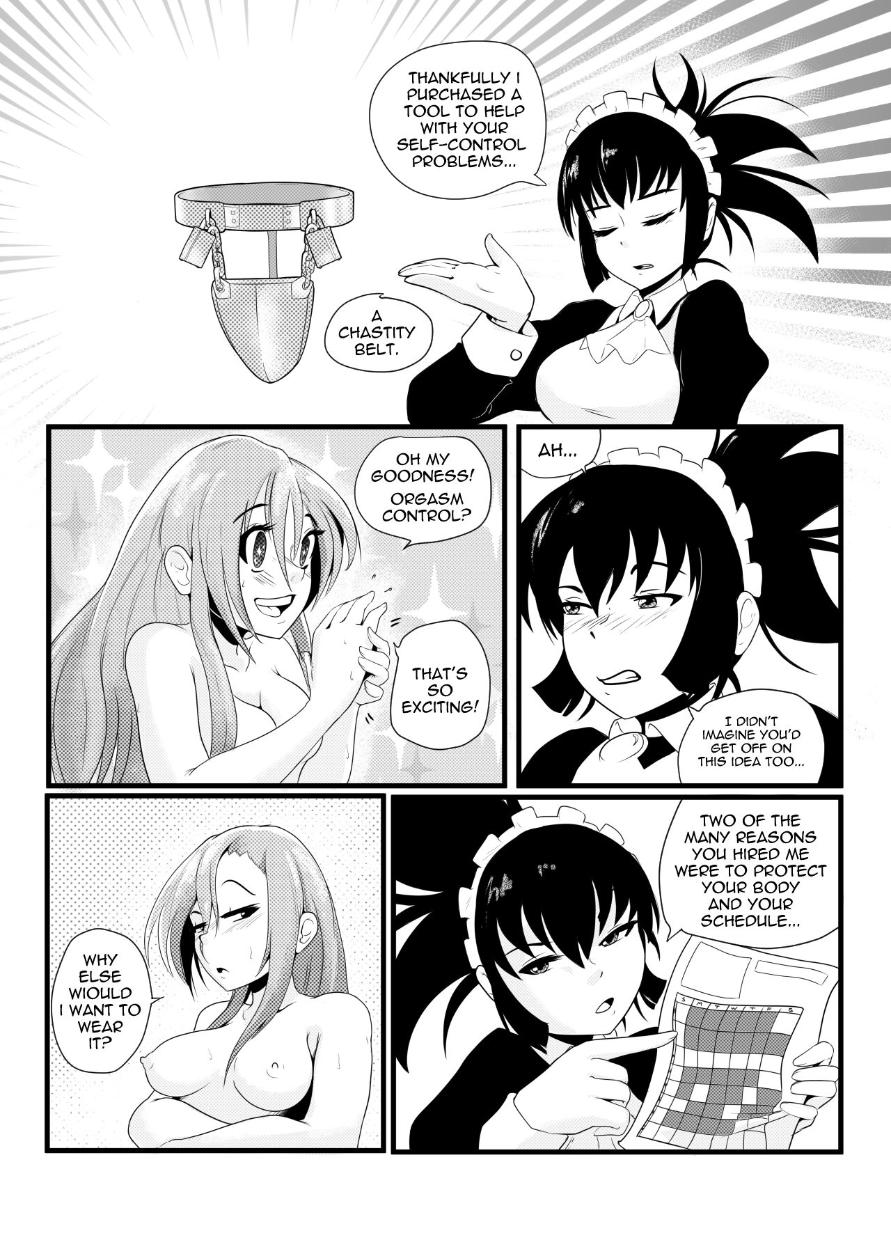 I Was Caught Masturbating by My Maid and She Locked Me in a Chastity Belt! page 4 full