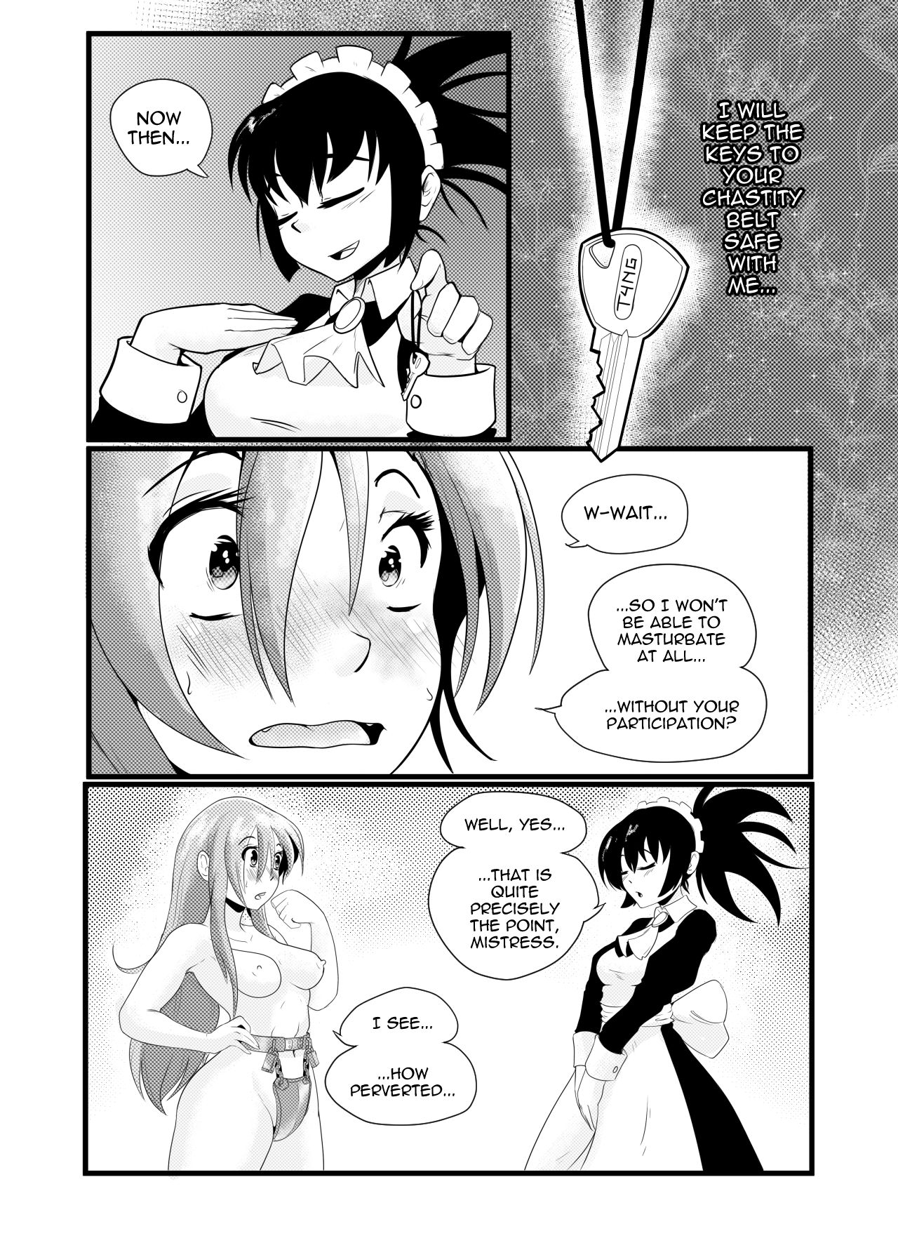 I Was Caught Masturbating by My Maid and She Locked Me in a Chastity Belt! page 8 full