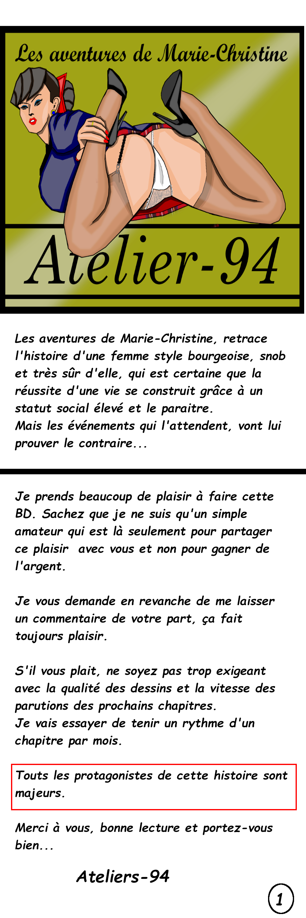Les aventures de Marie-Christine page 1 full