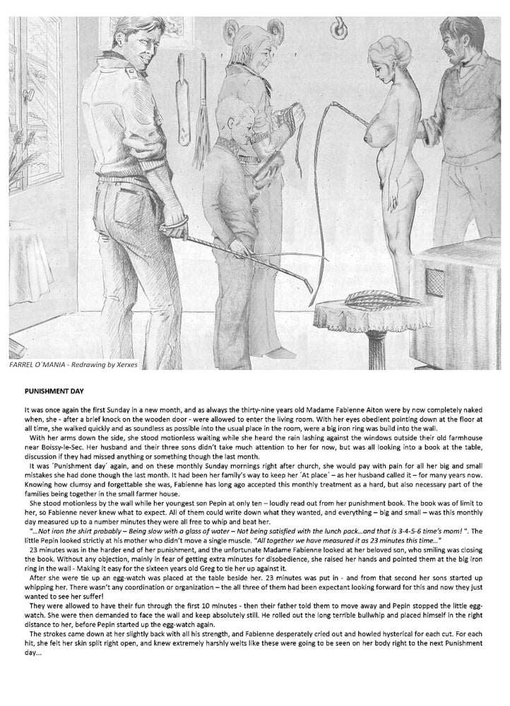 Joseph Farrel re-drawing with text "Housewives in despair 1" page 2 full
