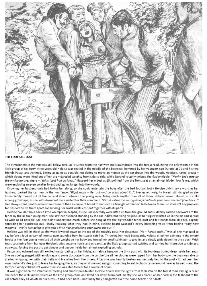 Joseph Farrel re-drawing with text "Housewives in despair 1" page 3 full