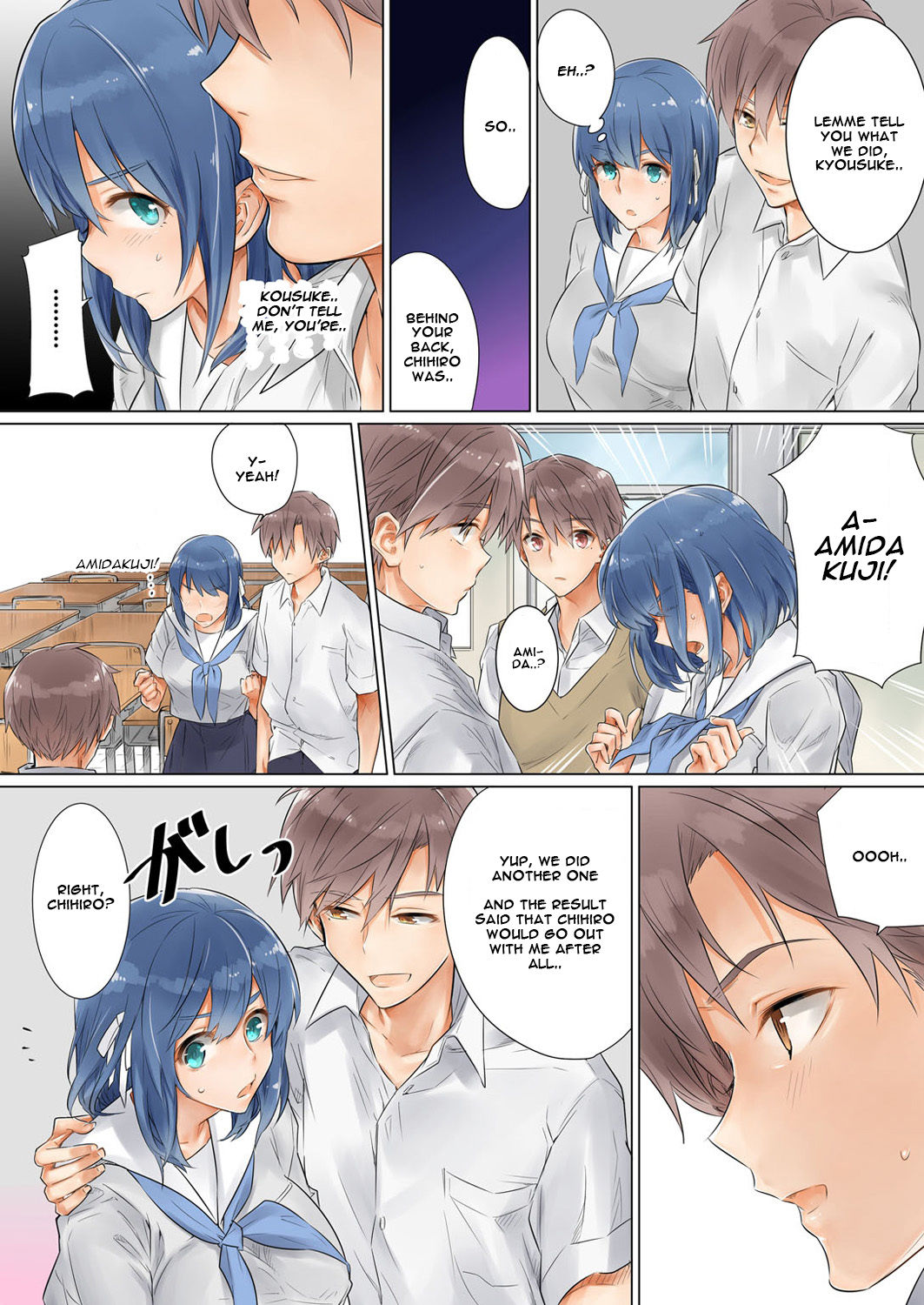 Netorare Kanojo -Kareshi  o Mae ni Futago  to Kyoushitsu Ecchi- Vol.02 page 3 full