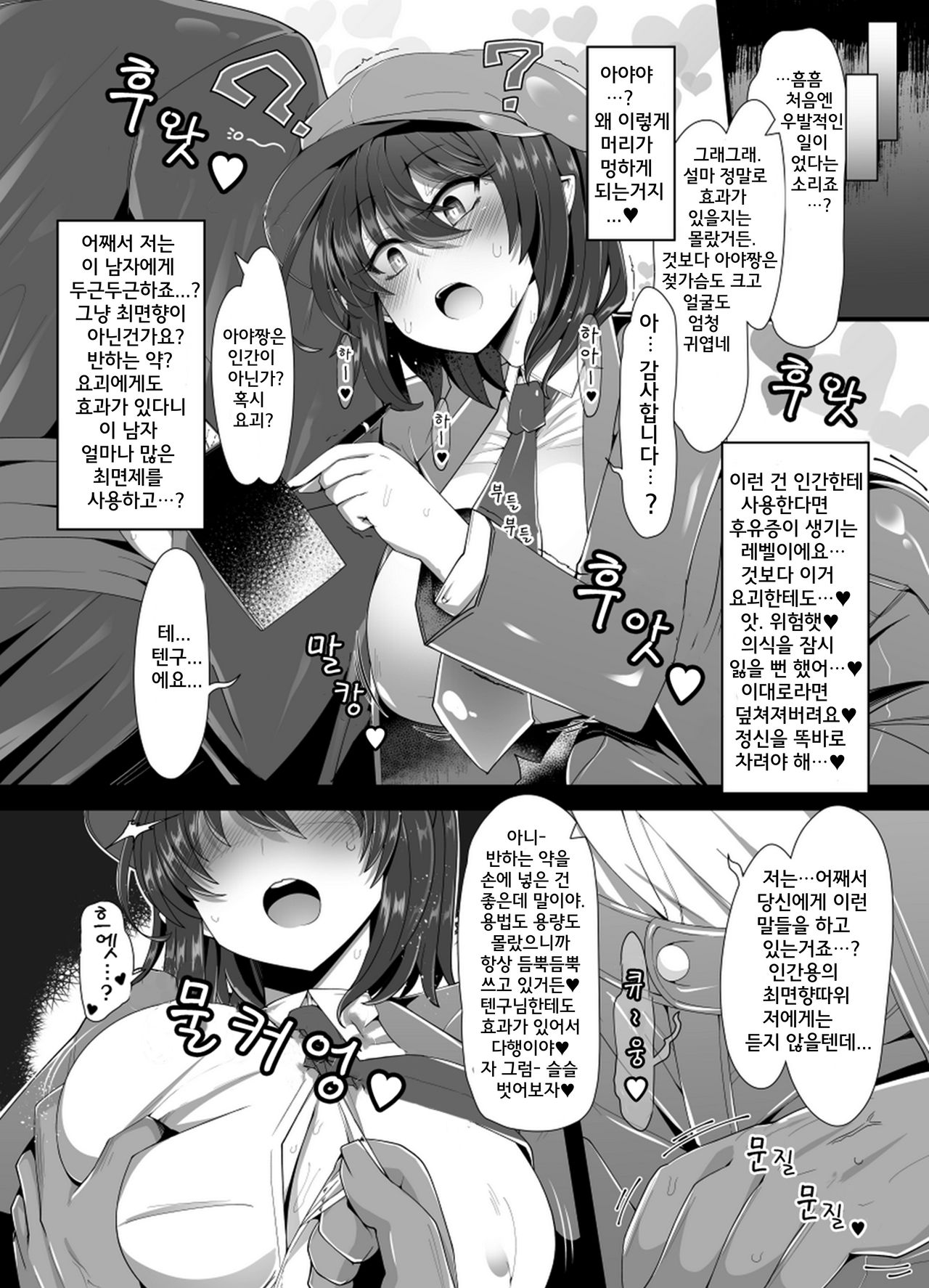 Dokusen Scoop! Kyousei Love Love Shameimaru Aya Micchaku! | 독점특종! 강제러브러브 샤메이마루 아야 밀착! page 4 full