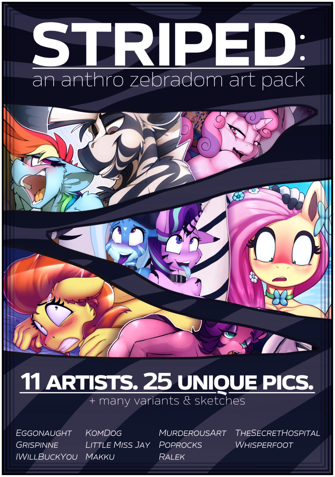 STRIPED + STRIPED 2 Anthro Zebradom Art Pack page 1 full