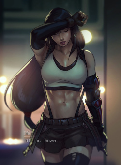 Tifa Takes a Shower