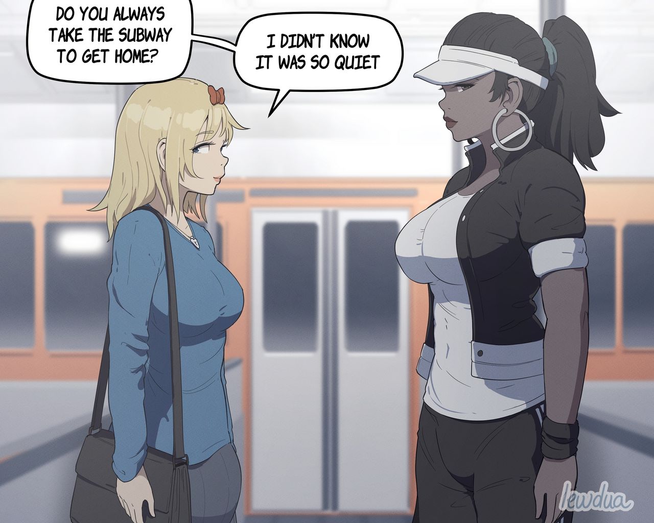 Nessie and Valerie in the Subway page 1 full