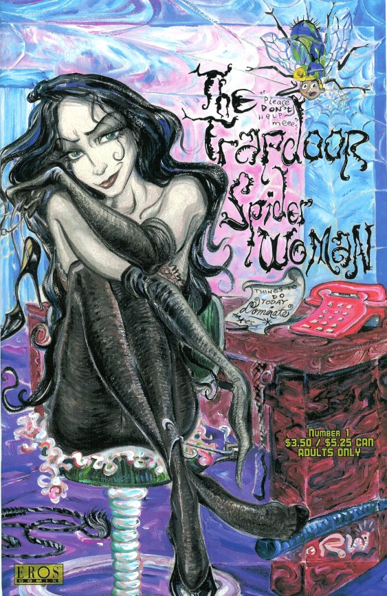 Eros Comix  - The Many Lives of Ms. Pumps as The Trapdoor Spiderwoman in Sweet Nutcracker page 1 full