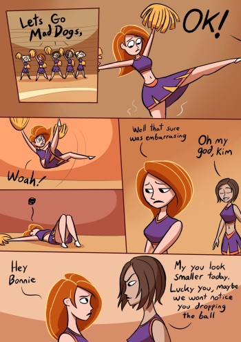 Kim's giant cheer practice cover