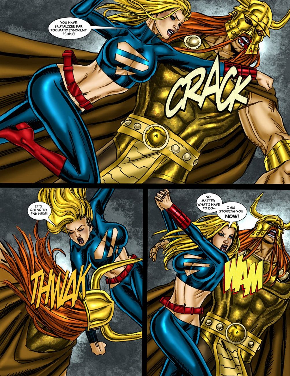 9 Superheroines Vs Warlord 3 page 6 full