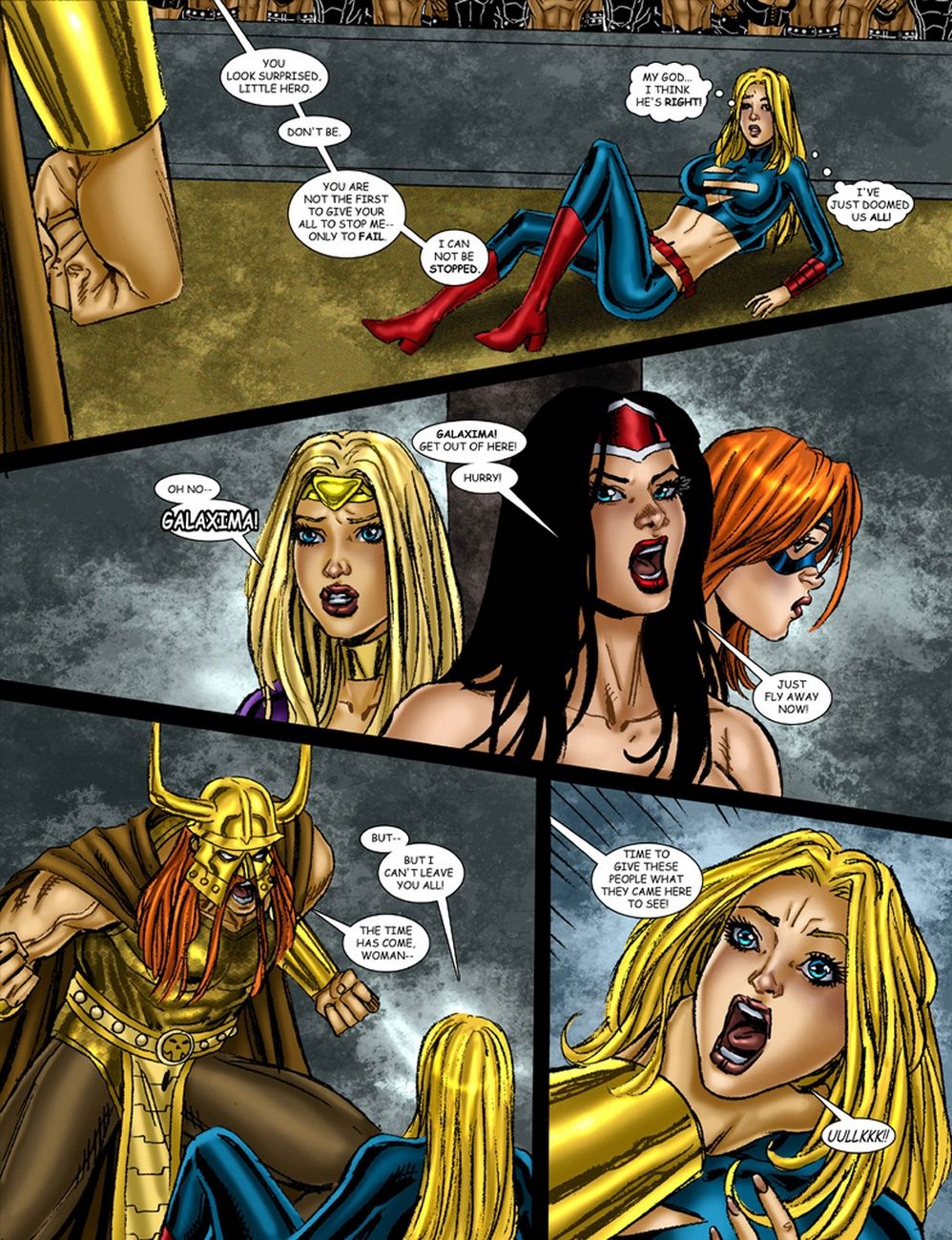 9 Superheroines Vs Warlord 3 page 8 full