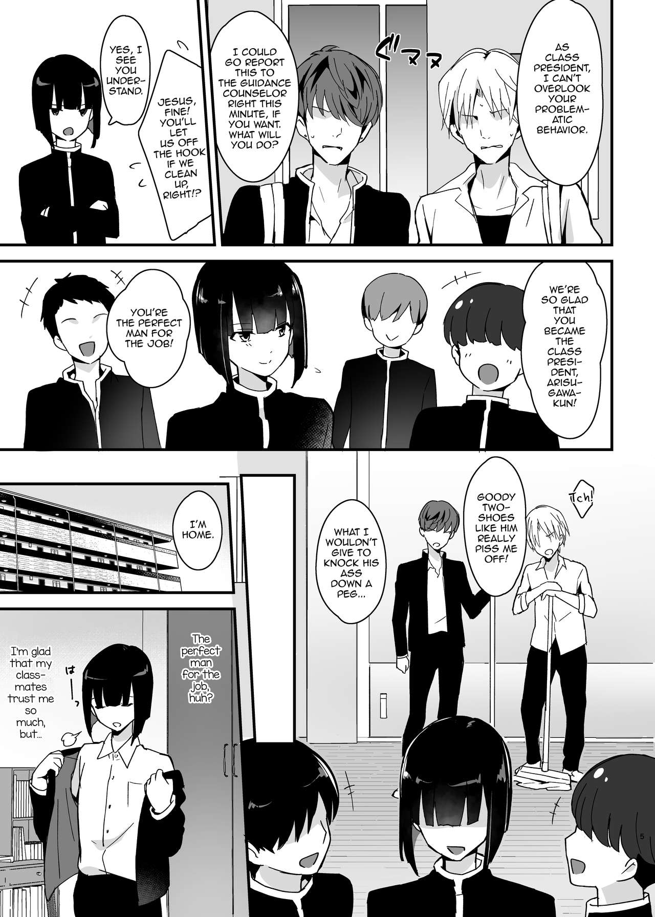Iinchou wa Furyou Chinpo ni Otosareru page 4 full