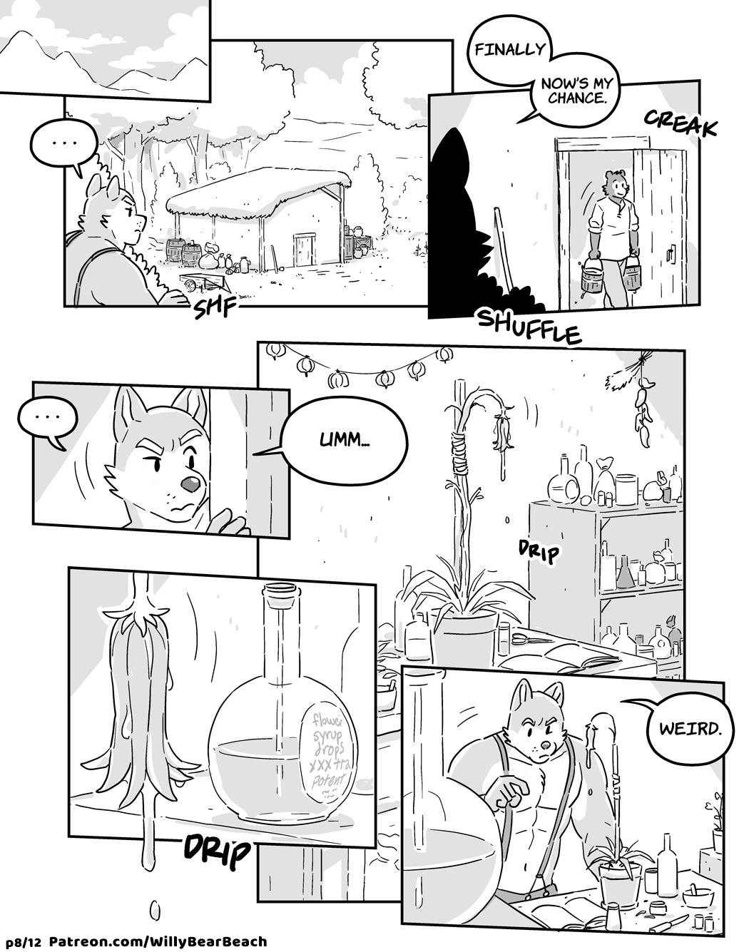 Willy the Alchemist in Syrup Secrets page 8 full