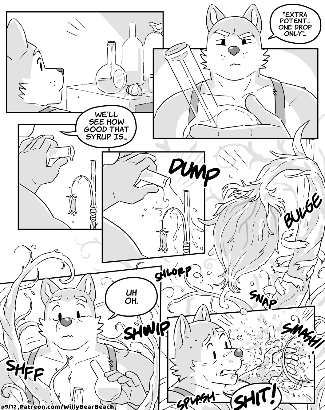 Willy the Alchemist in Syrup Secrets page 9 full