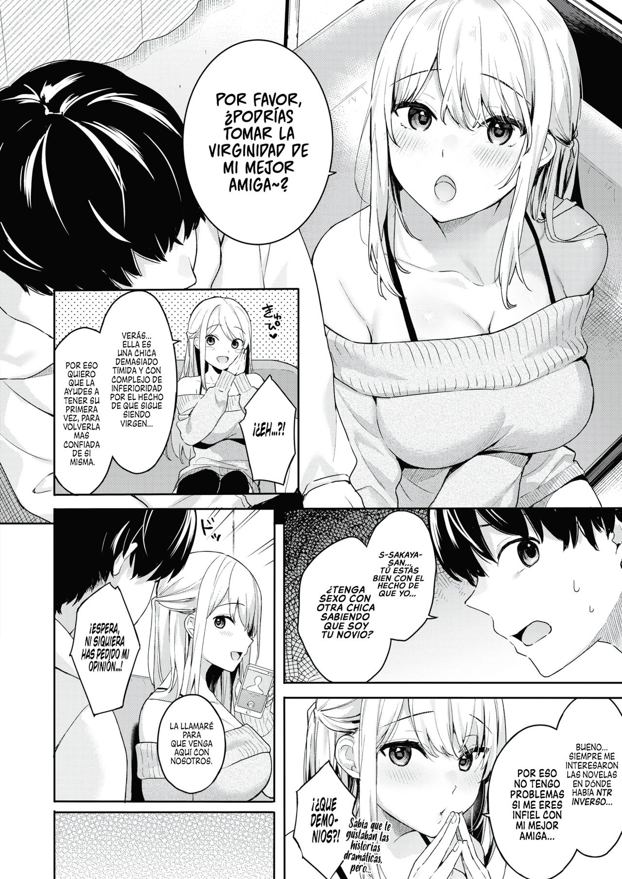 Shojo to Kanojo to Netorare to | La Virgen, la Novia y el NTR page 4 full