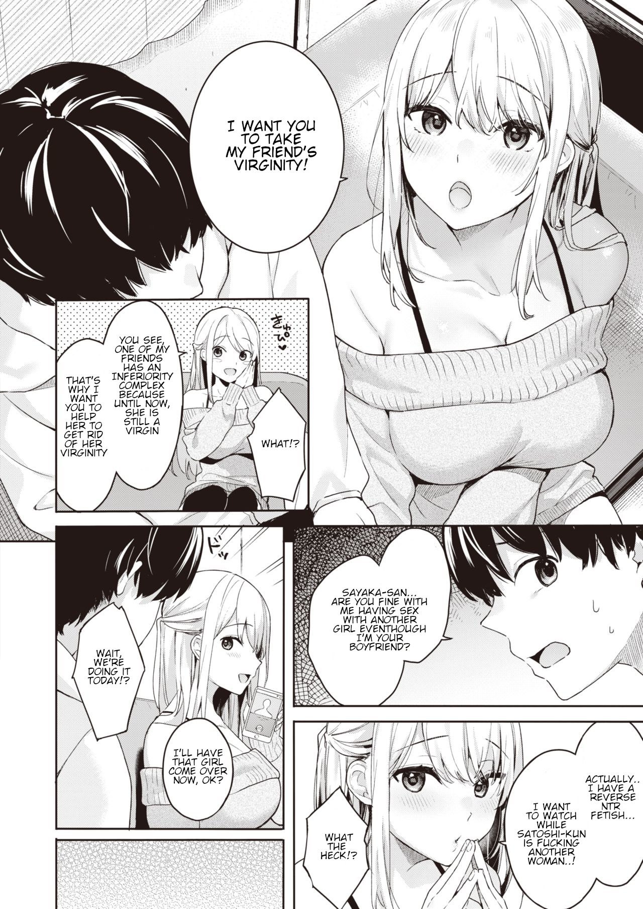 Shojo to Kanojo to Netorare to | The Virgin, the Girlfriend, and NTR page 4 full