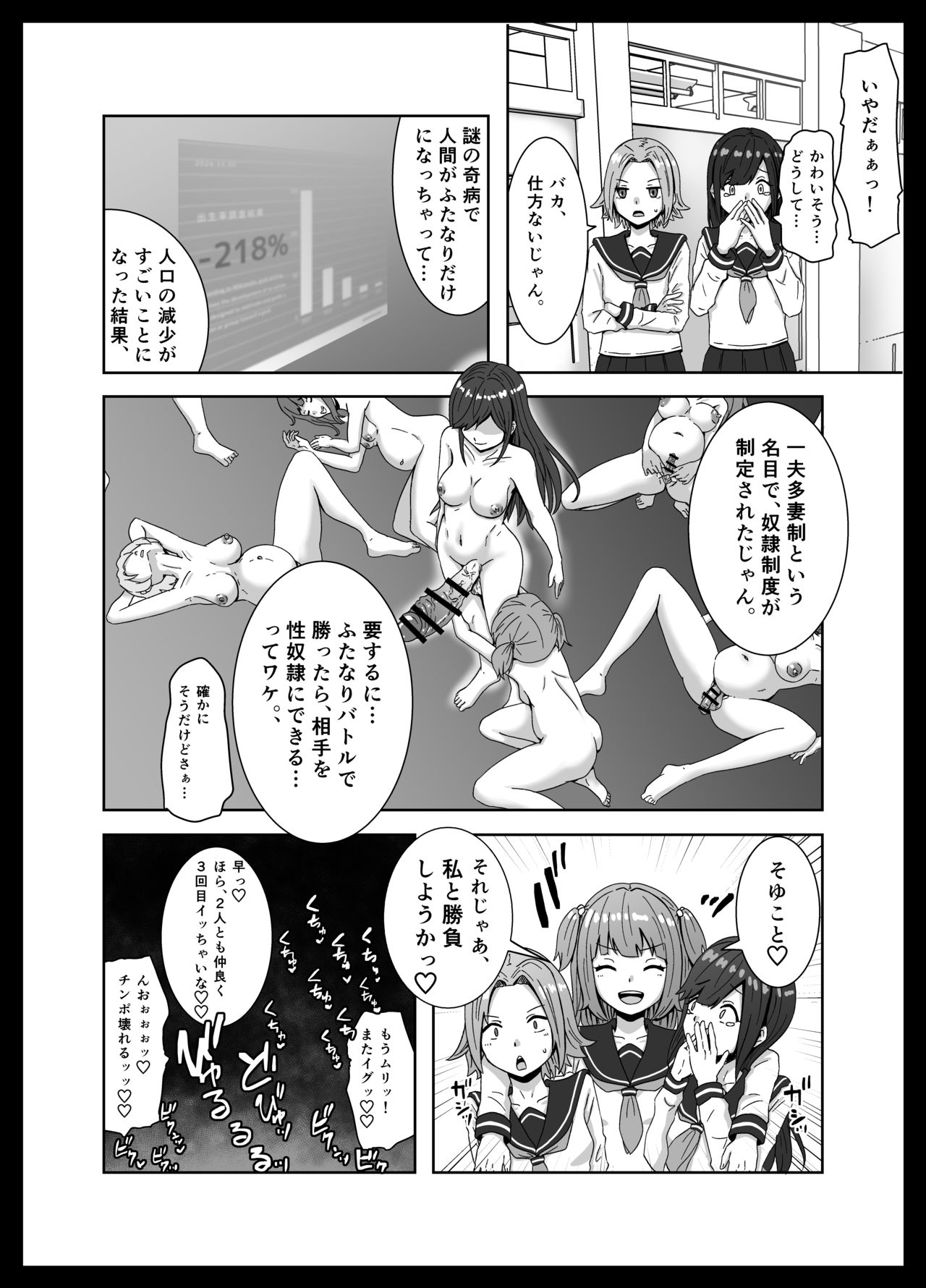 Maketara dorei-ka! Futanari renzoku zetchō batoru! page 6 full