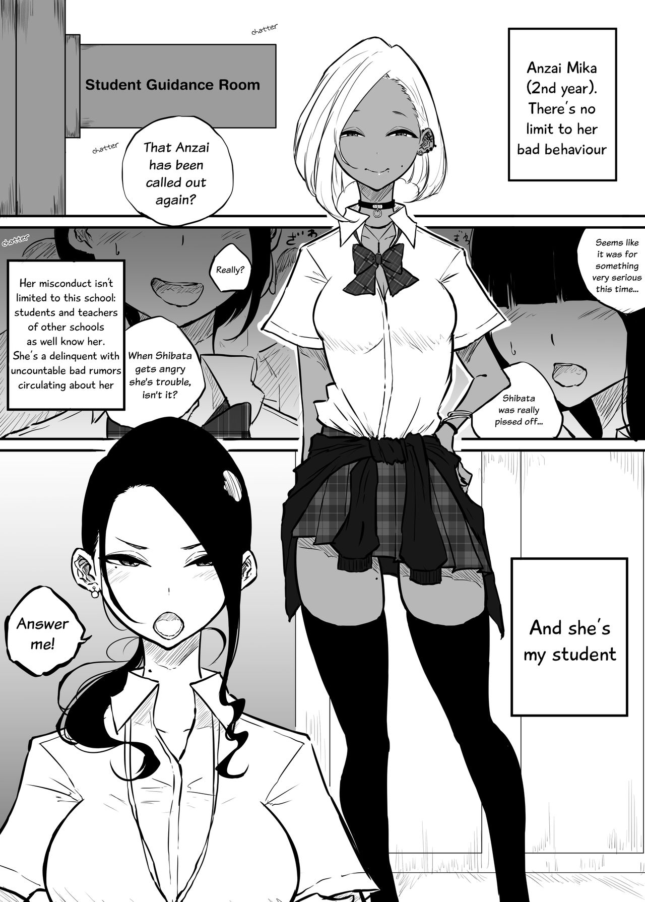 Sparta Sensei ga Oshiego no Bitch Gal ni Ecchi na Koto Sareru Hanashi | The Story of a Strict Teacher Who Got Fucked by Her Gyaru Bitch Student page 3 full