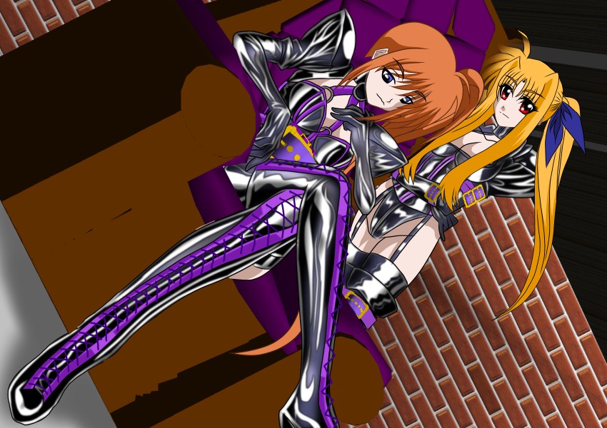 2D Queen Lord - Takamachi Nanoha &amp; Fate T. Harlaown Double Ojou-sama page 3 full