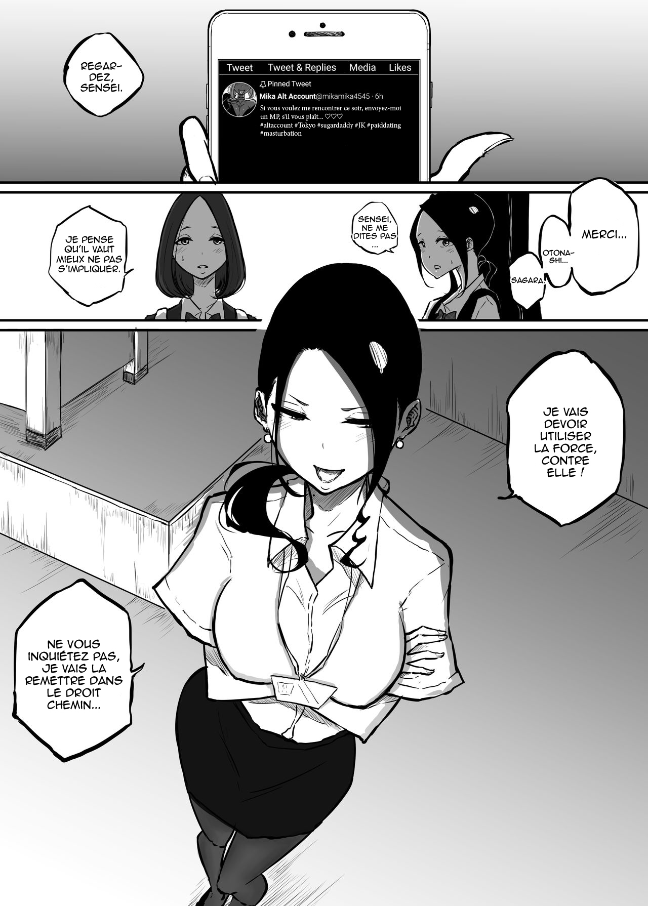 Sparta Sensei ga Oshiego no Bitch Gal ni Ecchi na Koto Sareru Hanashi | L'histoire d'une enseignante stricte qui s'est fait baiser par son élève Gyaru Bitch page 9 full