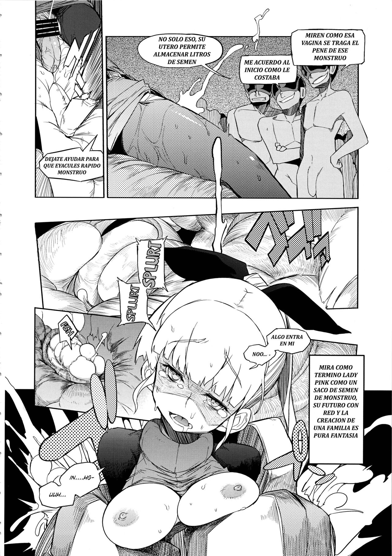 the Pink - Tokusatsu Heroine Tsukamaeta!!! part B page 6 full