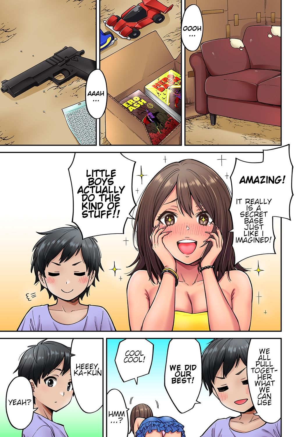 Akogare no Nee-chan ga Gal ni Natte Kaette Kita Natsuyasumi Ch. 4 page 4 full