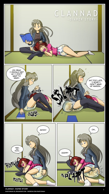 Commission: CLANNAD diaper story cover