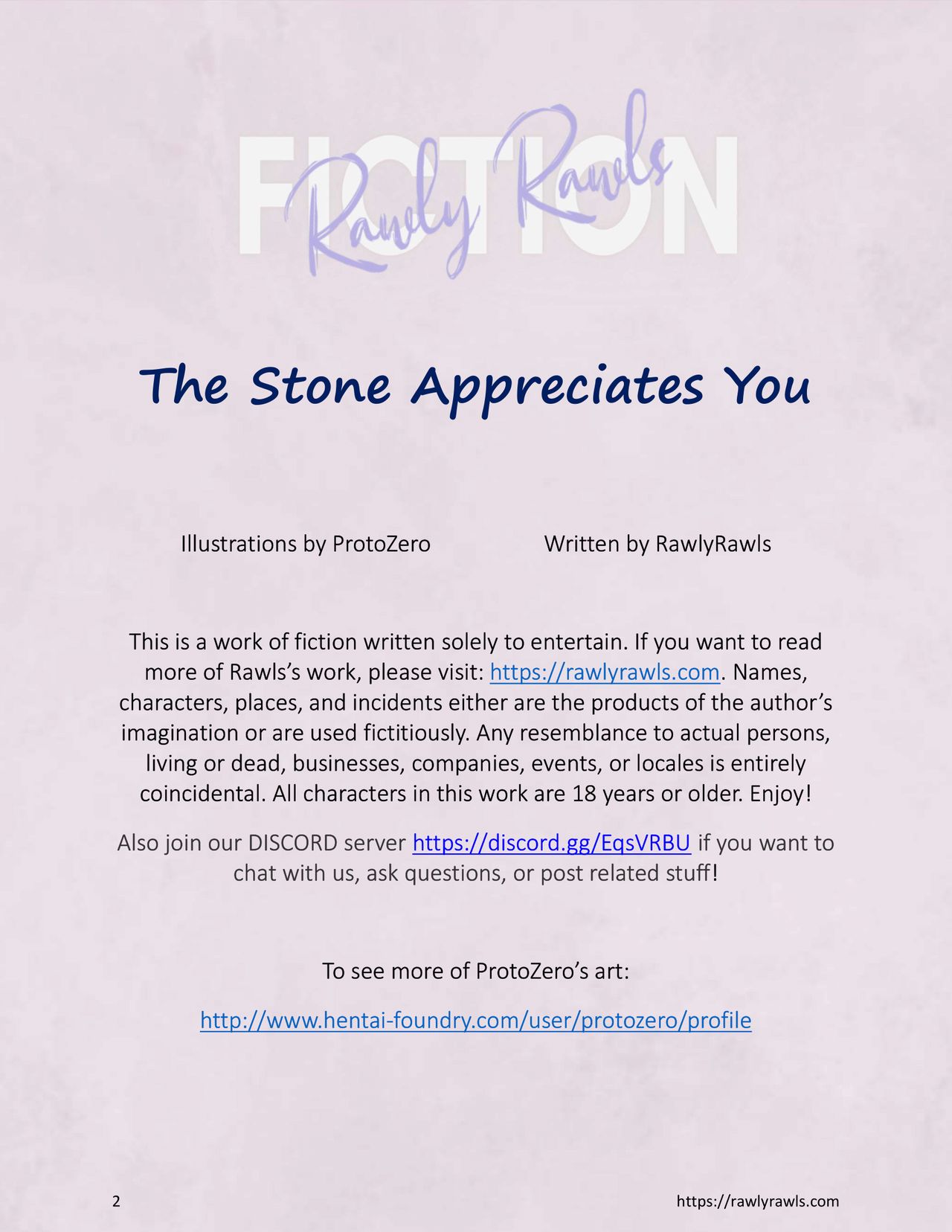 The Stone Appreciates You: Rawly Rawls Fiction page 2 full