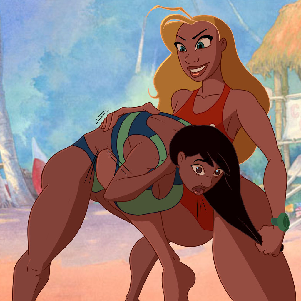 Lilo and Stitch - Nani vs Lifeguard Catfight page 4 full