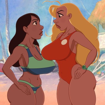Lilo and Stitch - Nani vs Lifeguard Catfight cover