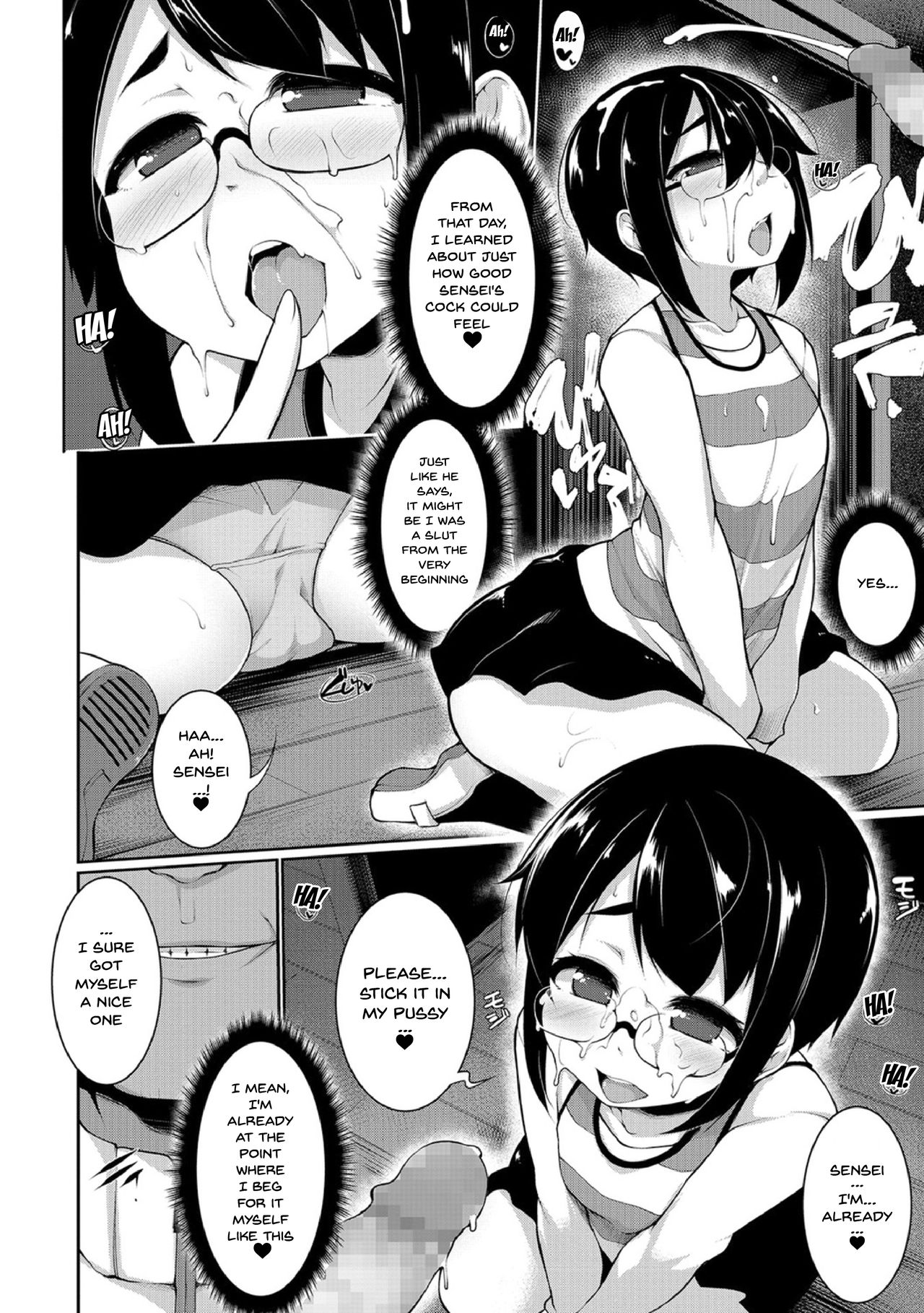 Megane Loli Choukyou Jugyou!! ~Otonashii Megane Lolikko ni Muriyari Dekachin Sounyuu~ | The Loli In Glasses' Training Lesson!! ~Force Fucking a Timid Glasses Wearing Loli With My Big Cock~ Ch. 1-4 page 9 full