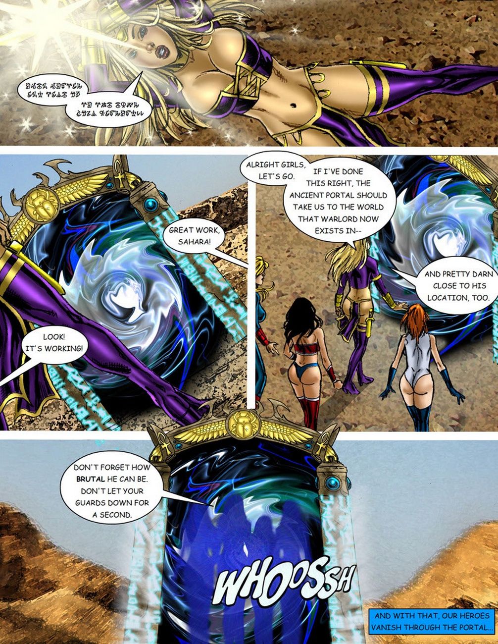 9 Superheroines Vs Warlord 1 page 3 full