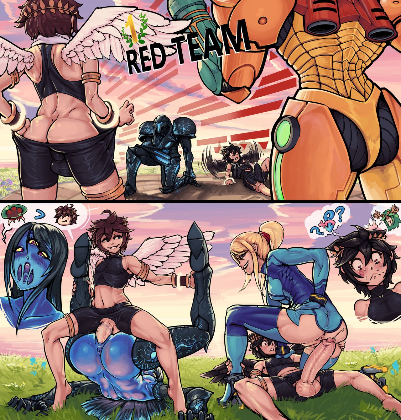 Pit and Samus vs Dark Pit and Dark Samus page 1 full