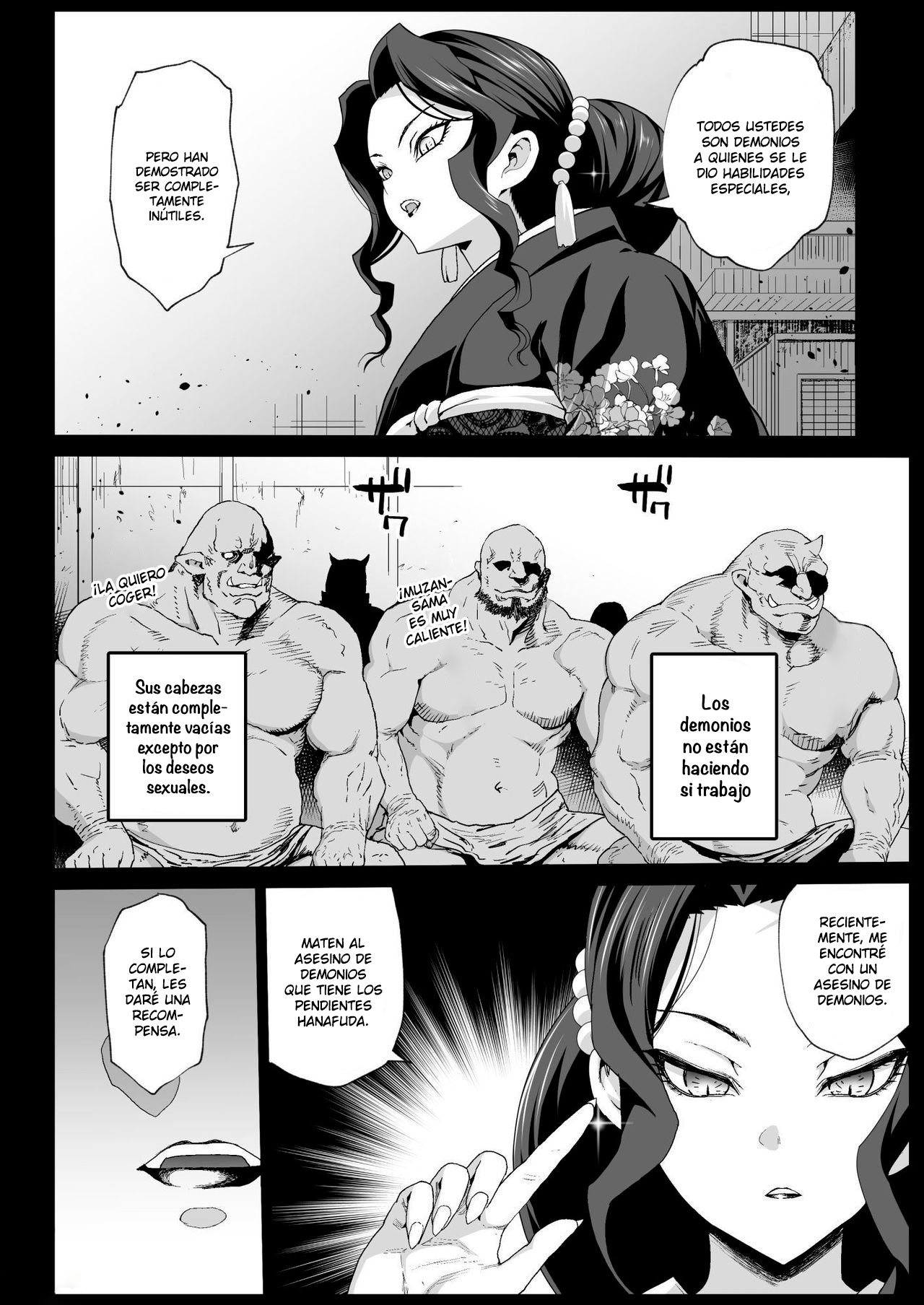 Mesu Ochi Jou Muzan-sama - RAPE OF DEMON SLAYER 4 | Haciendo Un Desastre De Lady Muzan-Sama - RAPE OF DEMON SLAYER 4 page 5 full