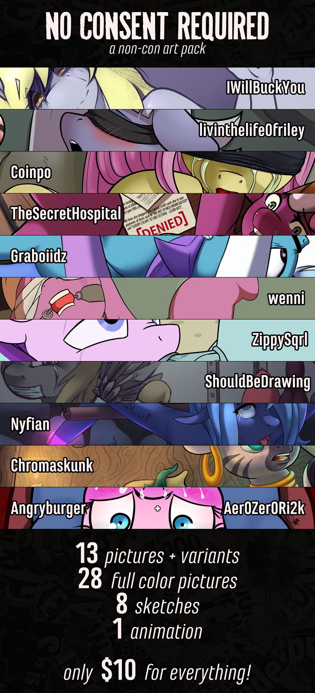 No Consent Required Art Pack page 1 full
